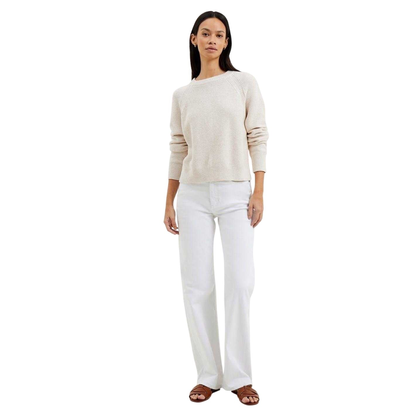 Oatmeal - Side - French Connection Womens-Ladies Mozart Cotton Jumper