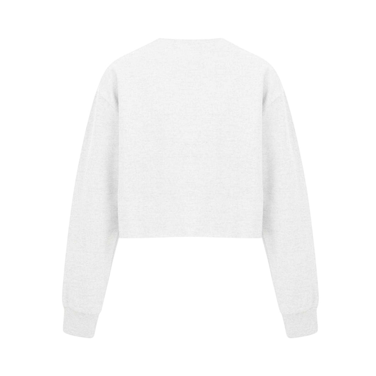 White - Back - Miso Womens-Ladies Relaxed Fit Crop Sweatshirt
