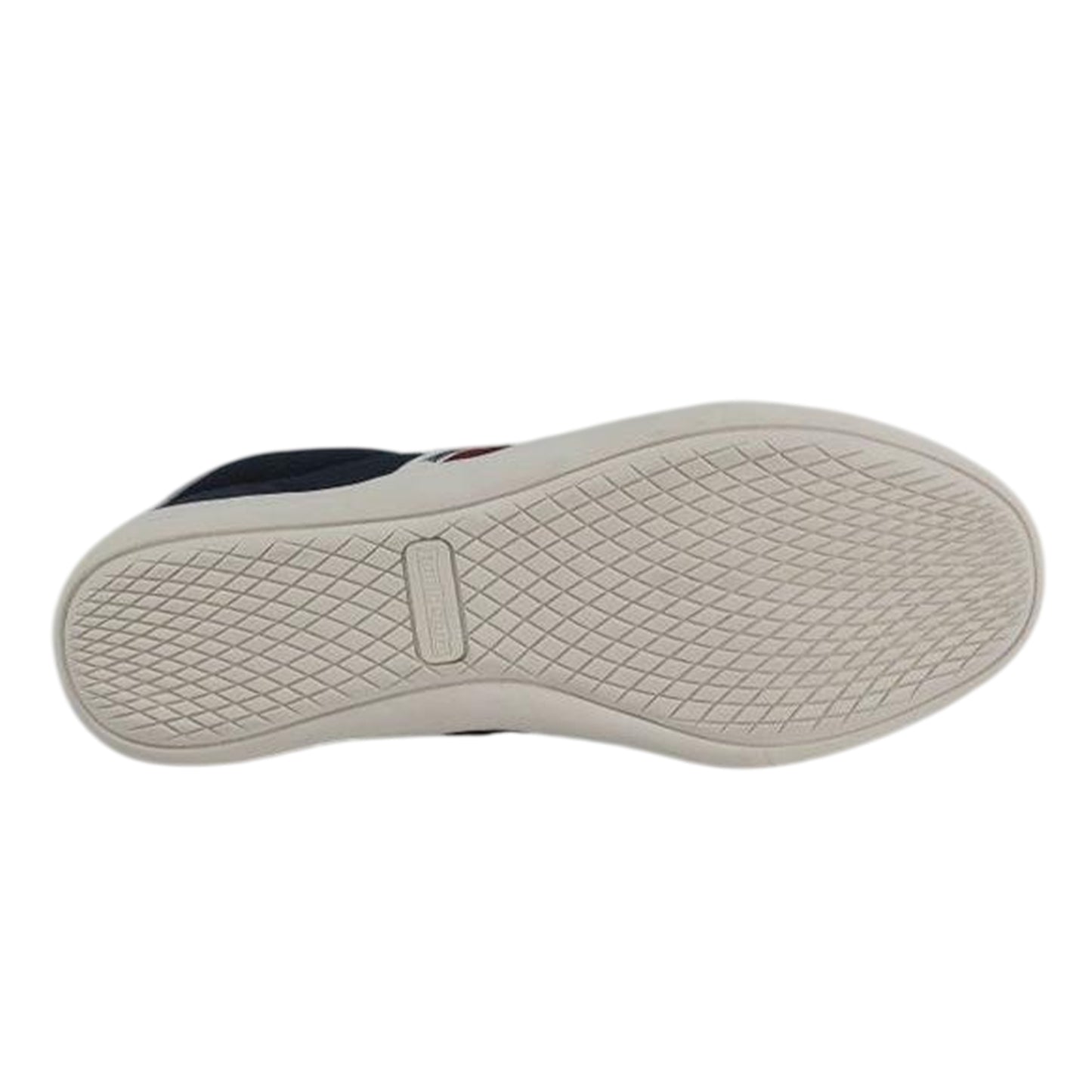 Navy - Side - Lambretta Mens Vulkan Striped Flat Trainers