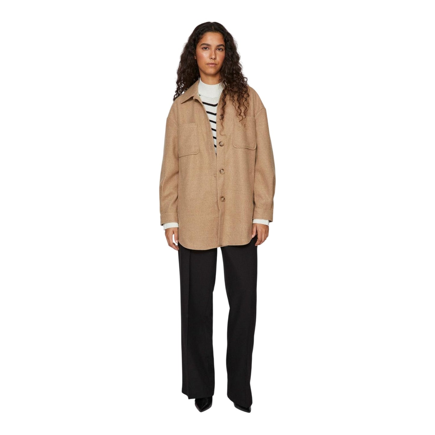 Tigers Eye - Lifestyle - Enhance Womens-Ladies Long-Sleeved Shacket