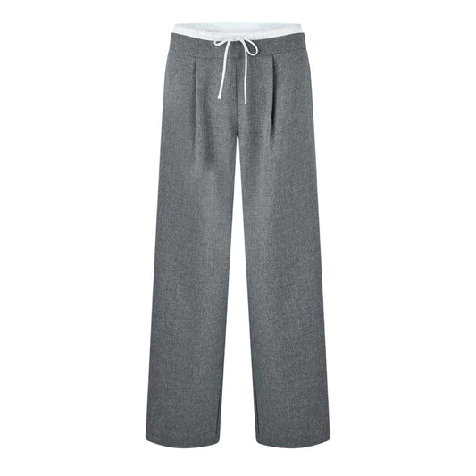 Grey Marl - Front - Jack Wills Womens-Ladies Wide Leg Chinos