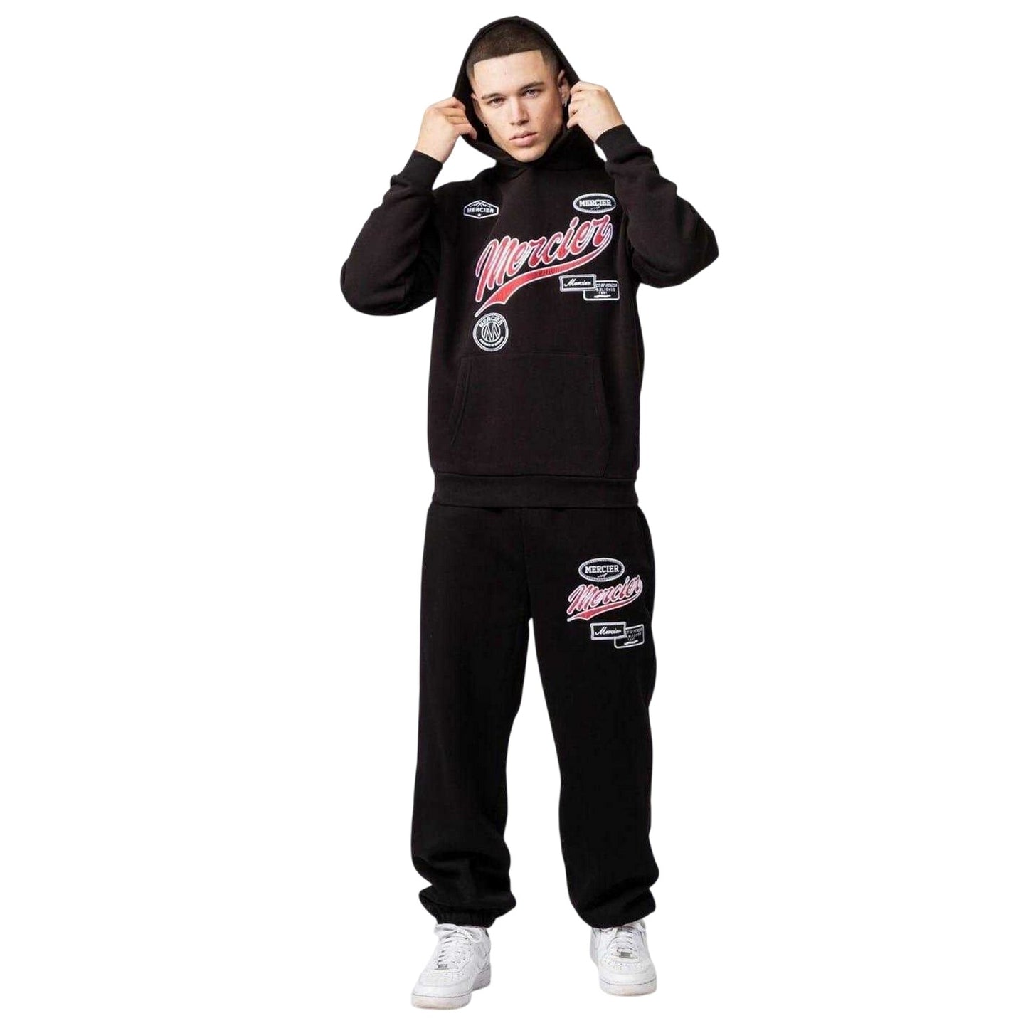 Black - Lifestyle - Mercier Mens Embroidered Hoodie