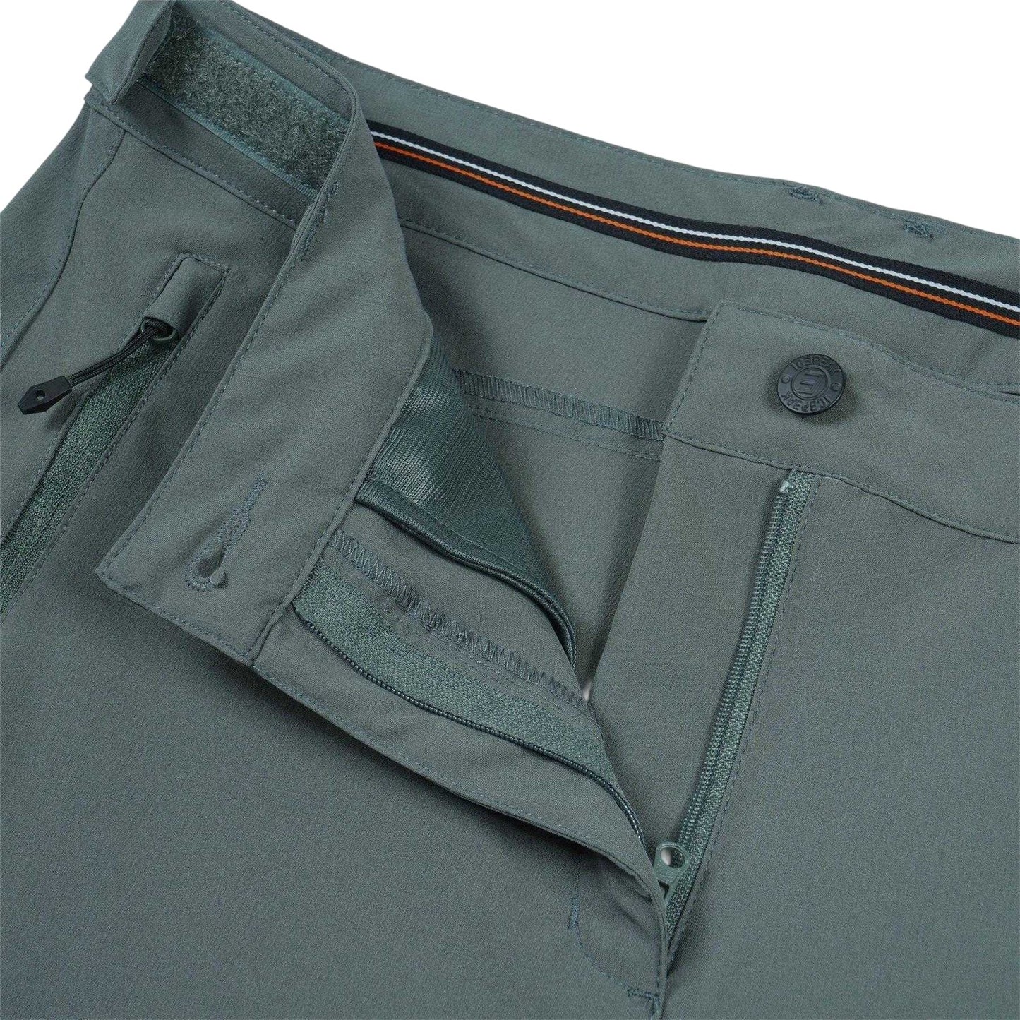 Dark Olive - Side - Icepeak Womens-Ladies Beattie Straight Cargo Trousers