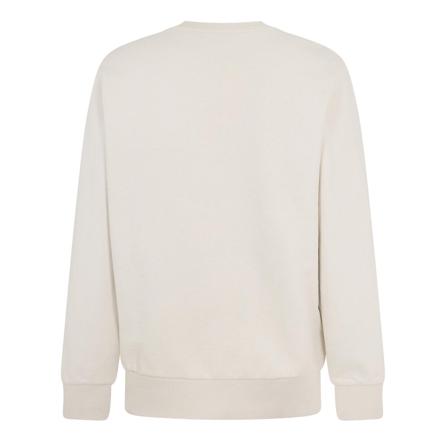 Cream - Back - Boss Mens Soleri 88 Ribbed Crew Neck Sweatshirt