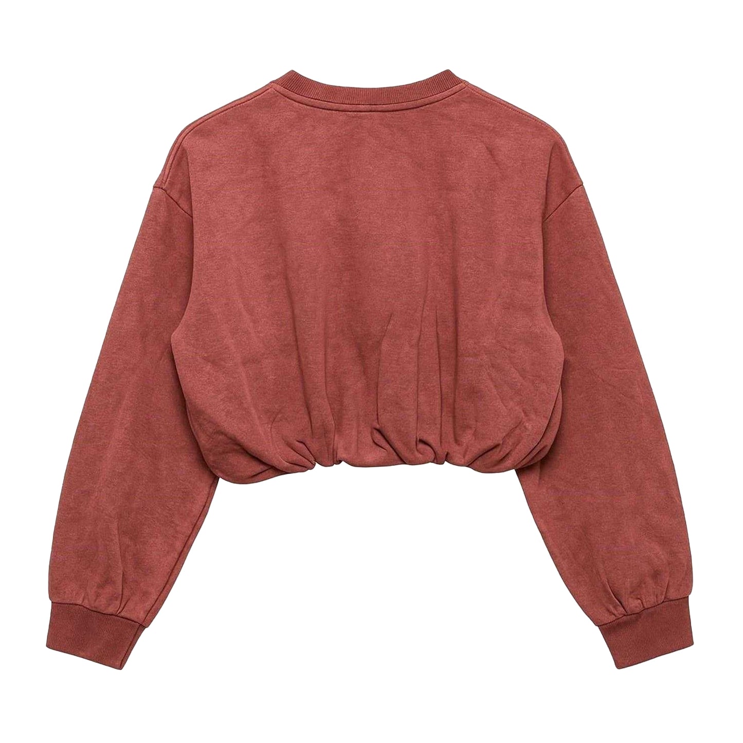 Burgundy - Back - I Saw It First Womens-Ladies Acid Wash Oversized Sweatshirt