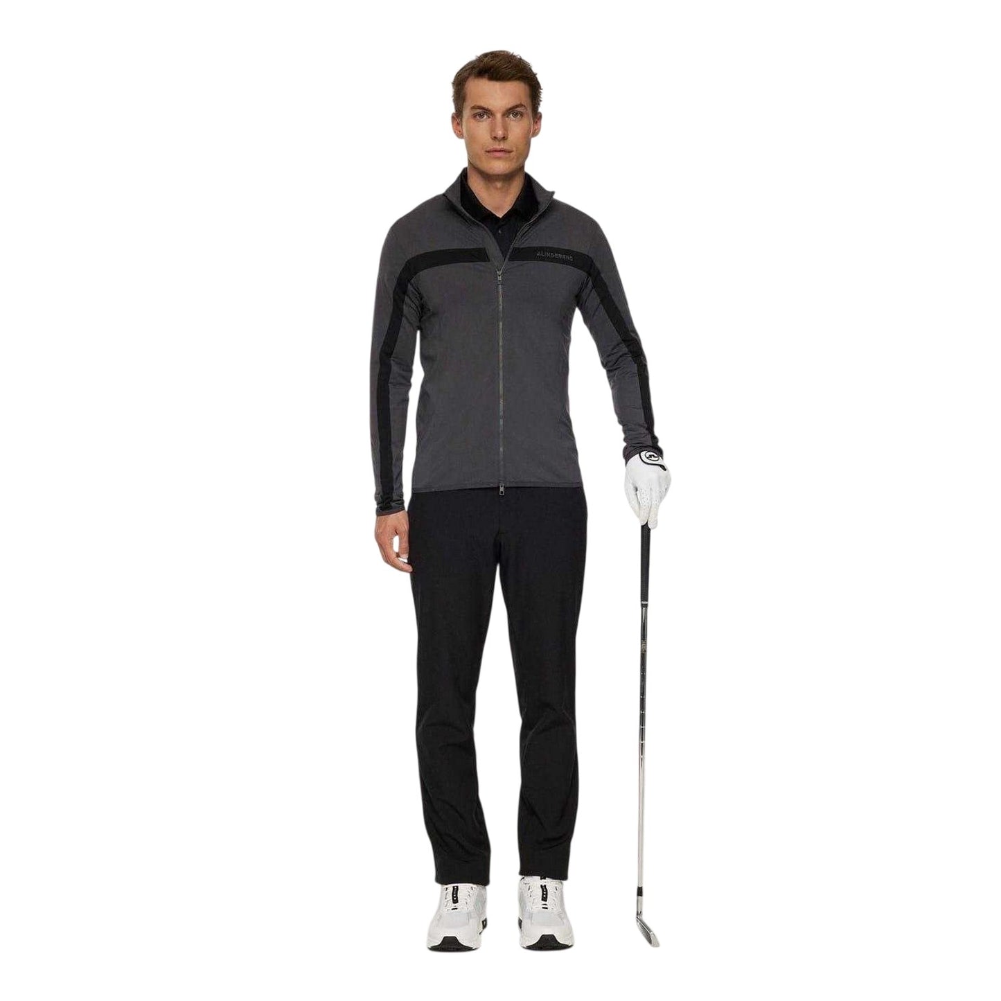 Asphalt - Side - J.Lindeberg Mens Jarvis Logo Track Jacket