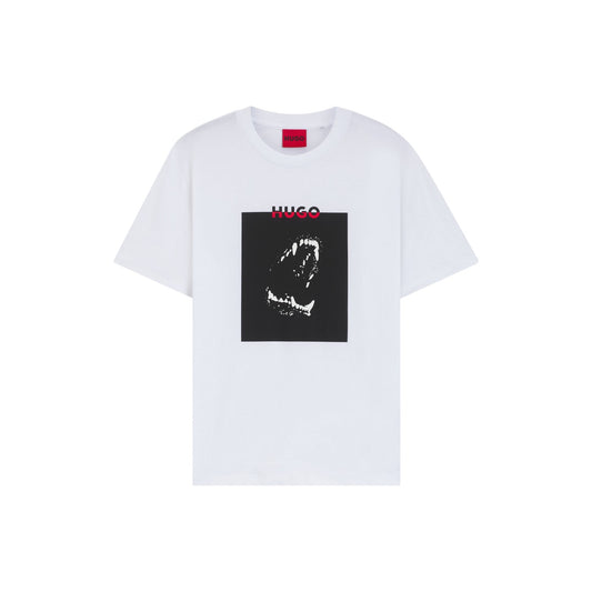 White - Front - Hugo Mens Doberman T-Shirt