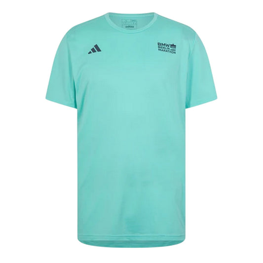 Aqua - Front - Adidas Mens Legends Marathon Lettering T-Shirt