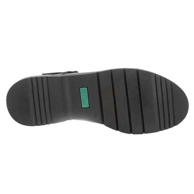 Black - Lifestyle - Kickers Womens-Ladies Finley Leather T-Bar Shoes