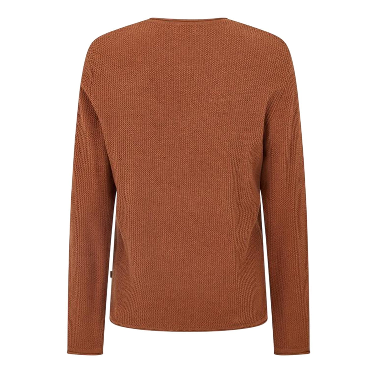 Mocha Bisque - Back - Jack And Jones Mens Knitted Crew Neck Regular Sweatshirt