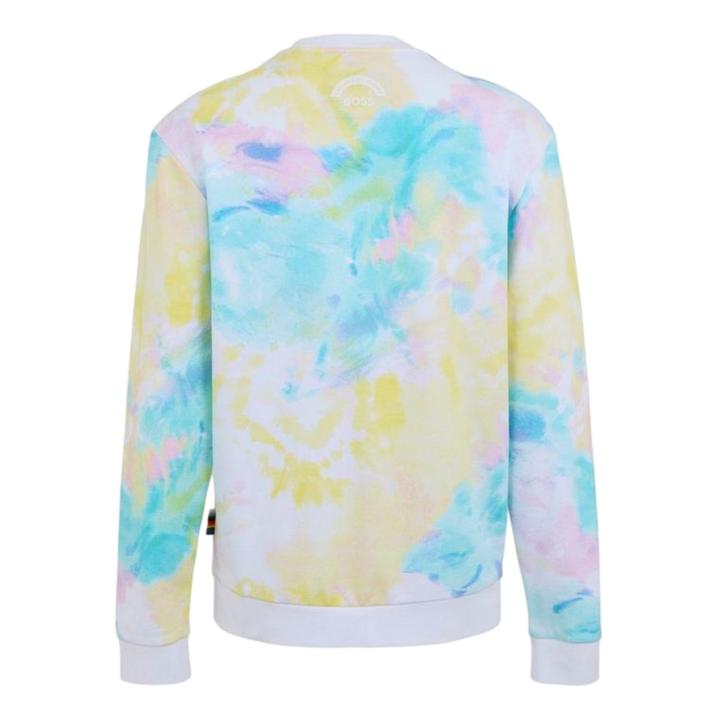 White - Back - Boss Mens Tie Dye Regular Sweatshirt
