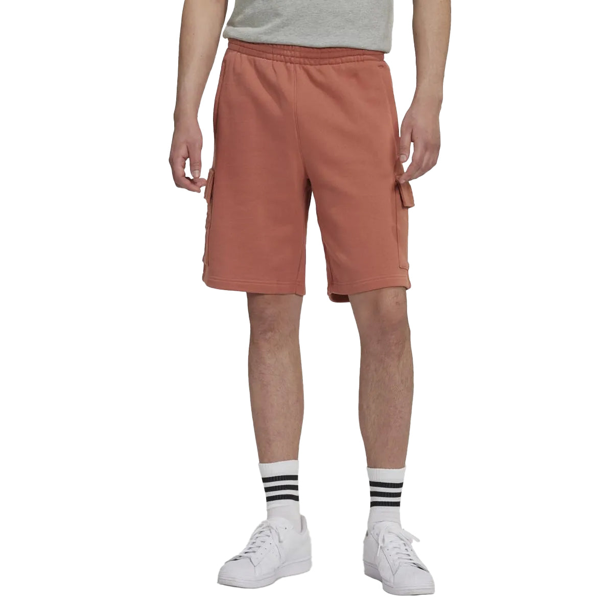 Brown - Side - Adidas Mens Ozworld Cargo Shorts