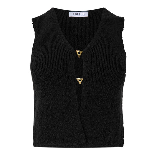 Black - Front - Edited Womens-Ladies Rike Sleeveless Vest Top