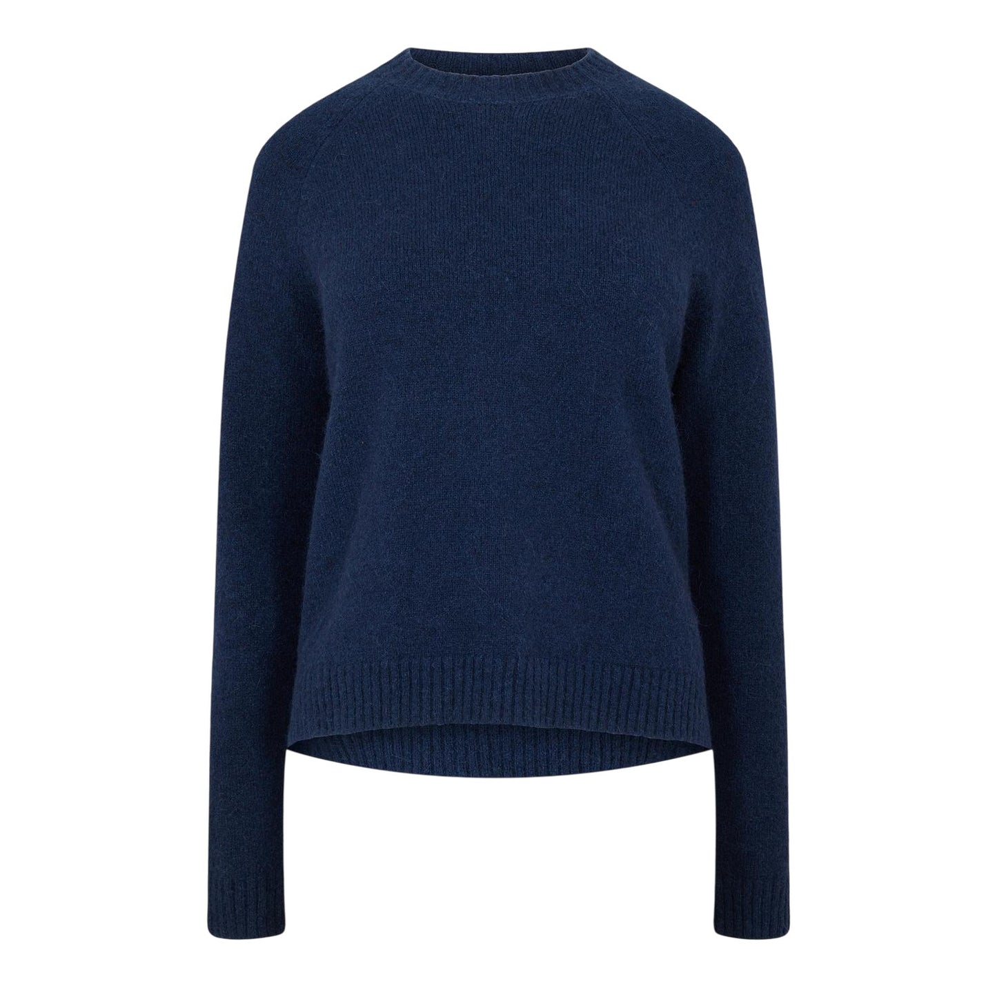Dark Blue - Back - Boss Womens-Ladies Ribbed Mock Neck Slim Long-Sleeved T-Shirt