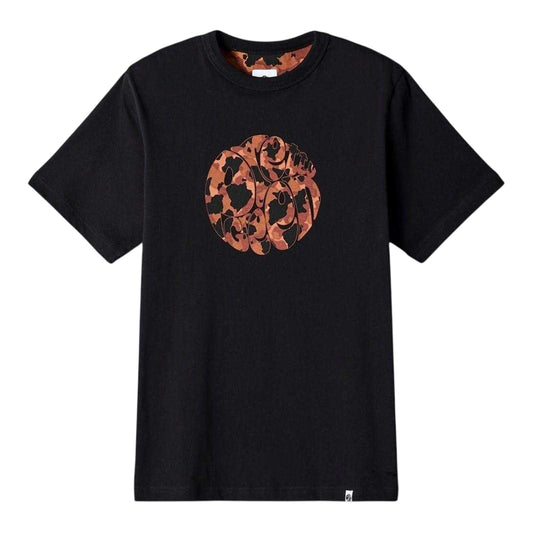 Black - Front - Pretty Green Mens Camo Logo Crew Neck T-Shirt