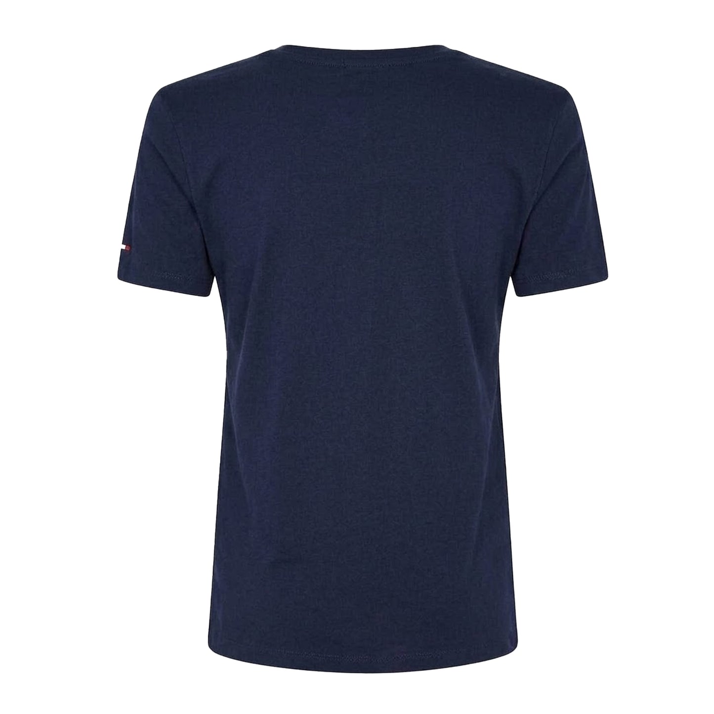 Dark Navy - Back - Tommy Hilfiger Womens-Ladies Script Embroidered T-Shirt