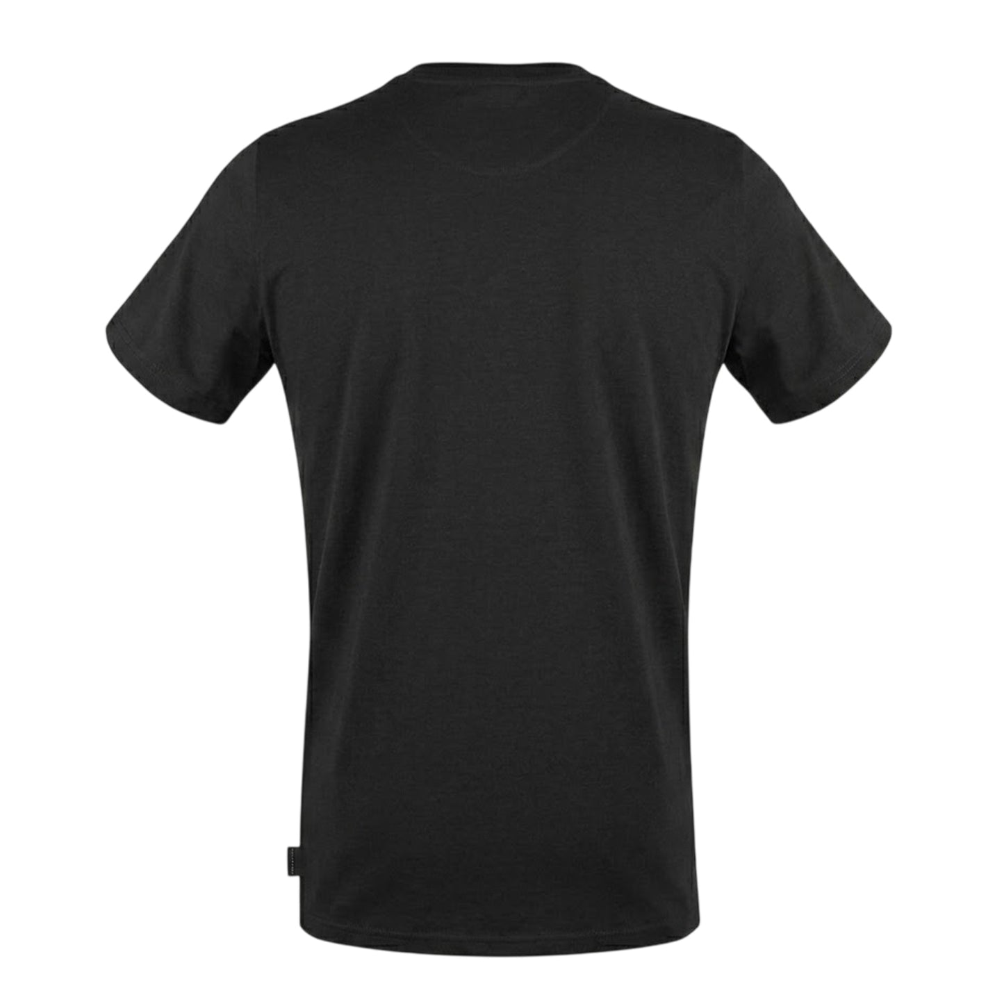 Black - Back - Aquascutum Mens Chest Logo Crew Neck T-Shirt