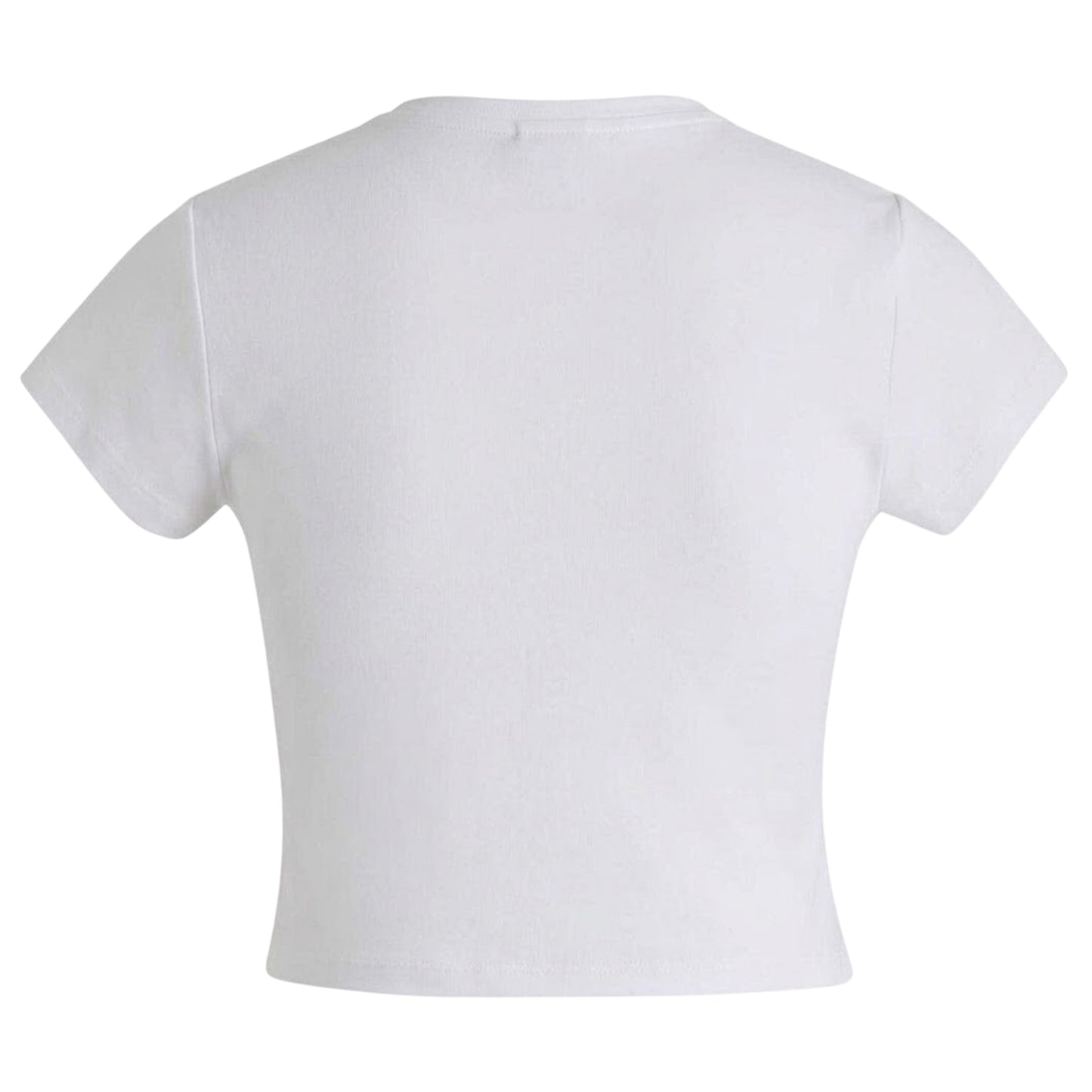 White - Back - Hugo Womens-Ladies Crew Neck Slim Crop T-Shirt