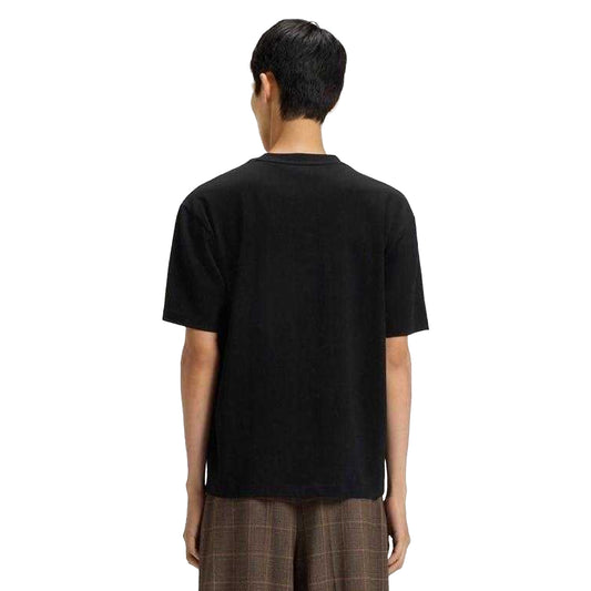 Black - Front - Hugo Mens Crew Neck Regular T-Shirt