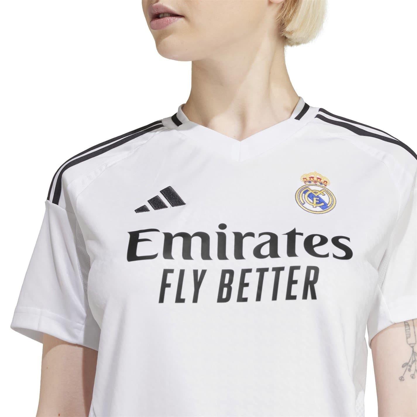 White - Lifestyle - Adidas Womens-Ladies 24-25 Real Madrid CF Home Jersey