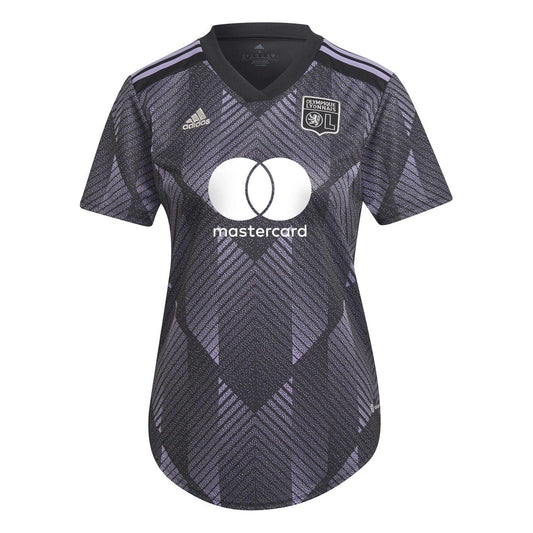 Black - Front - Adidas Womens-Ladies 2022-23 Olympique Lyonnais Third Jersey