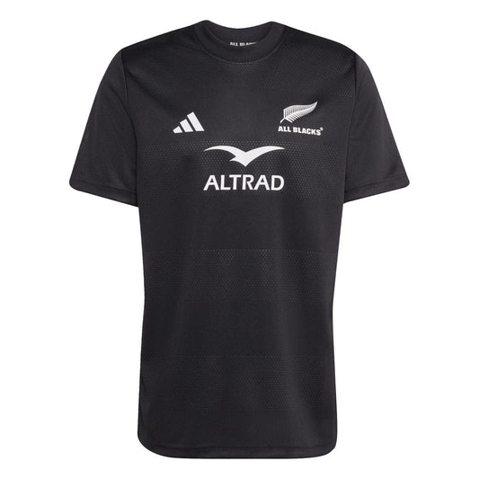 All Black - Front - Adidas Mens New Zealand All Blacks Jersey