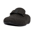 Black - Back - Fit Flop Womens-Ladies Chrissie II Haus E01 Bow Felt Slippers