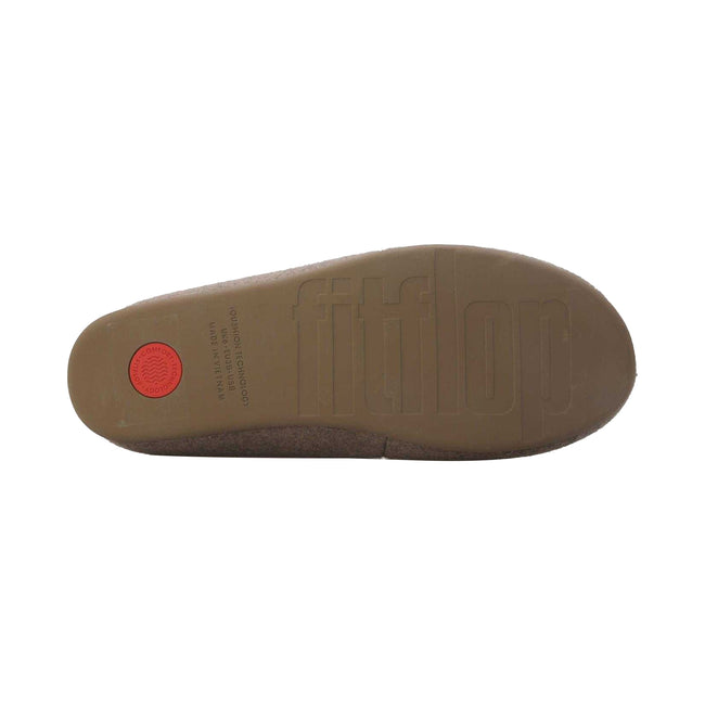 Grey - Pack Shot - Fit Flop Womens-Ladies Chrissie II Haus E01 Bow Felt Slippers