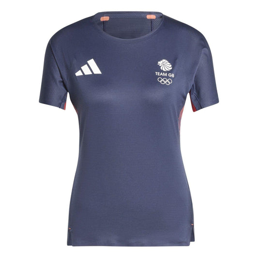 Legend Ink - Front - Adidas Womens-Ladies Adizero Team GB T-Shirt