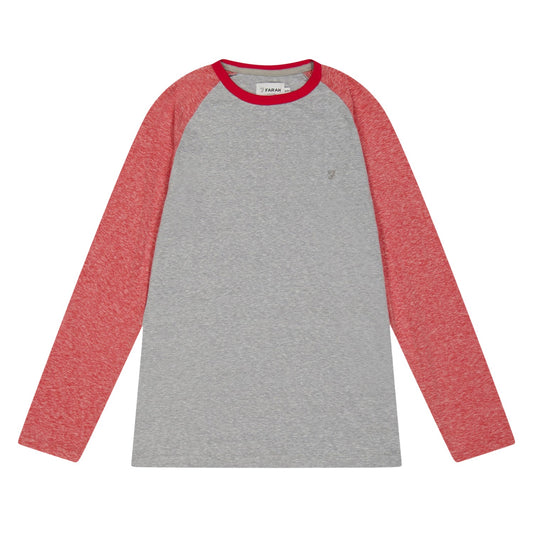 Orange - Front - Farah Childrens-Kids Raglan Baseball T-Shirt