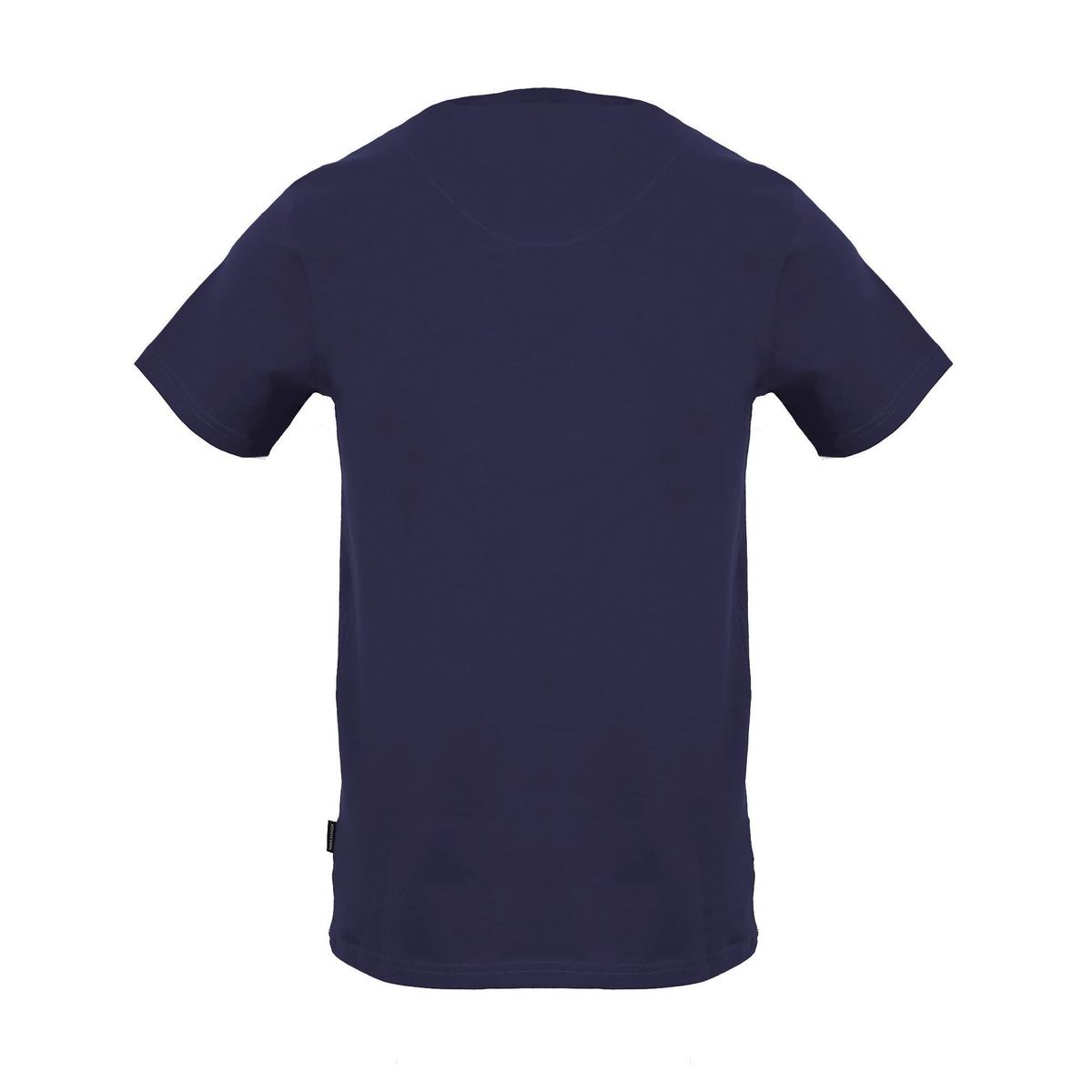 Navy - Back - Aquascutum Mens Logo T-Shirt
