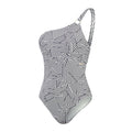 Black-White - Front - Speedo Womens-Ladies Asymmetric One Piece Swimsuit