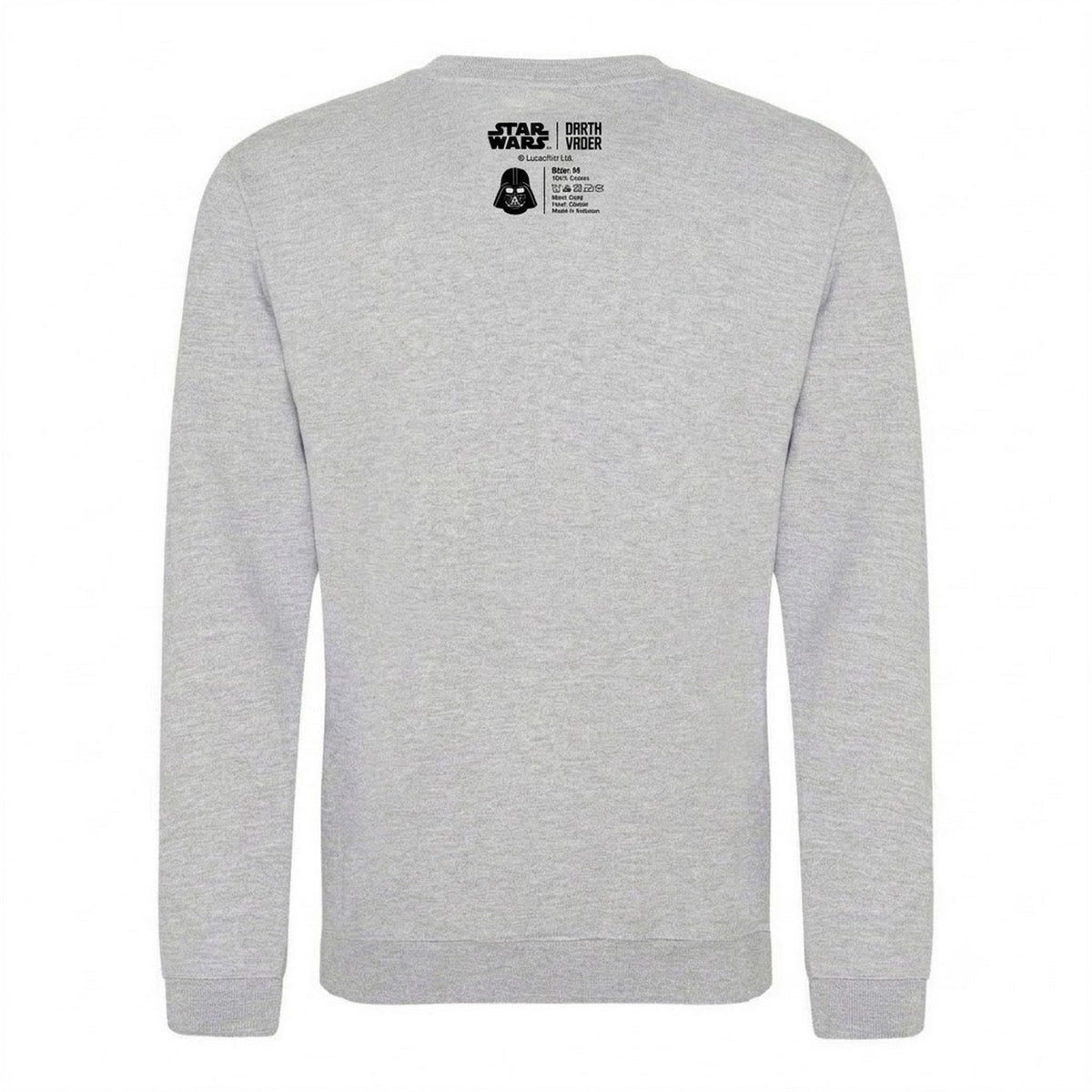 Grey - Back - Star Wars Unisex Adult Darth Vader Heather Sweatshirt