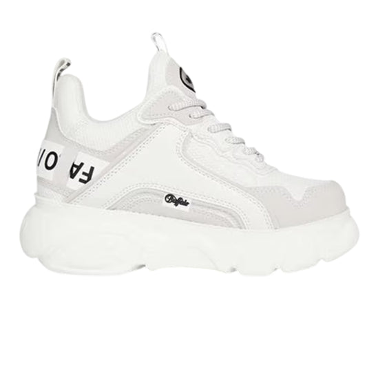 White - Front - Buffalo Womens-Ladies Cld Chai Chunky Vegan Leather Trainers