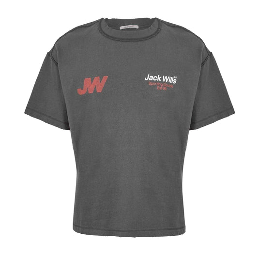 Forged Iron - Front - Jack Wills Mens Lettering T-Shirt