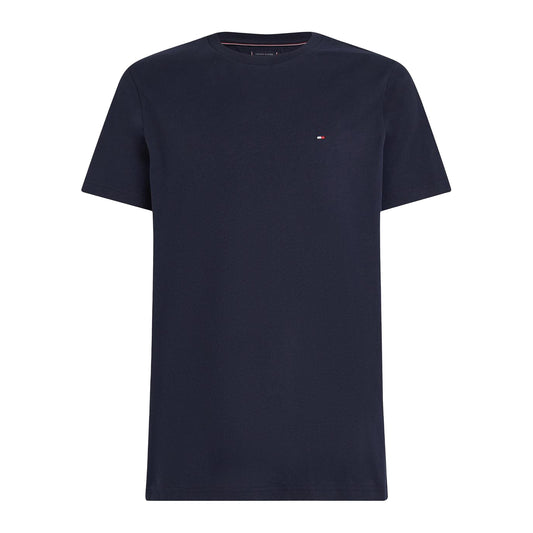 Desert Sky - Front - Tommy Hilfiger Mens Embroidered Logo Crew Neck T-Shirt