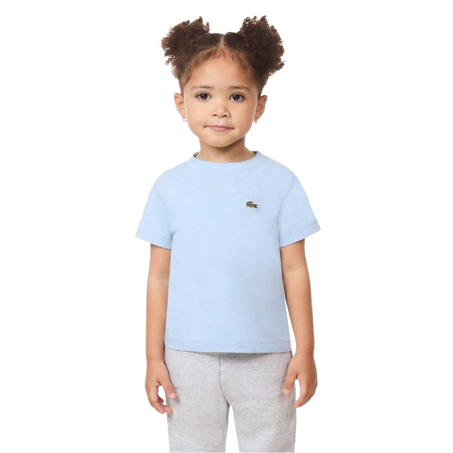 Light Blue - Side - Lacoste Childrens-Kids Basic Embroidered Regular T-Shirt