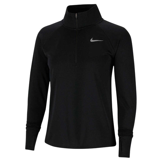 Black - Front - Nike Womens-Ladies Swoosh Long-Sleeved Running Top