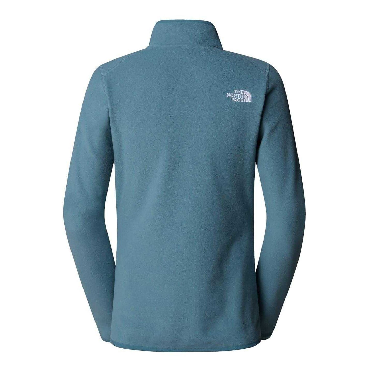 Blue - Back - The North Face Womens-Ladies Glacier Logo Quarter Zip Fleece Top