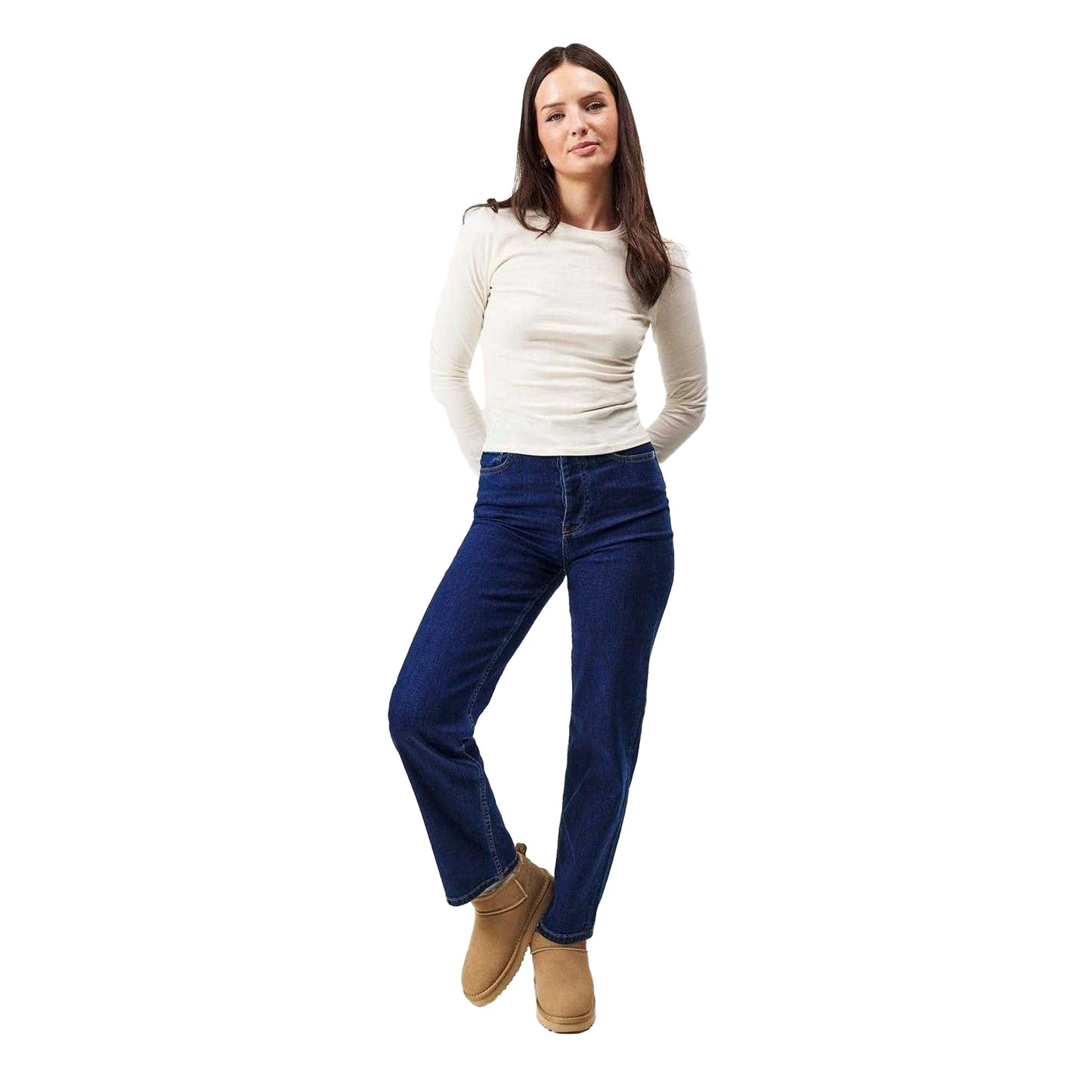 Vintage White - Pack Shot - Jack Wills Womens-Ladies Long-Sleeved T-Shirt