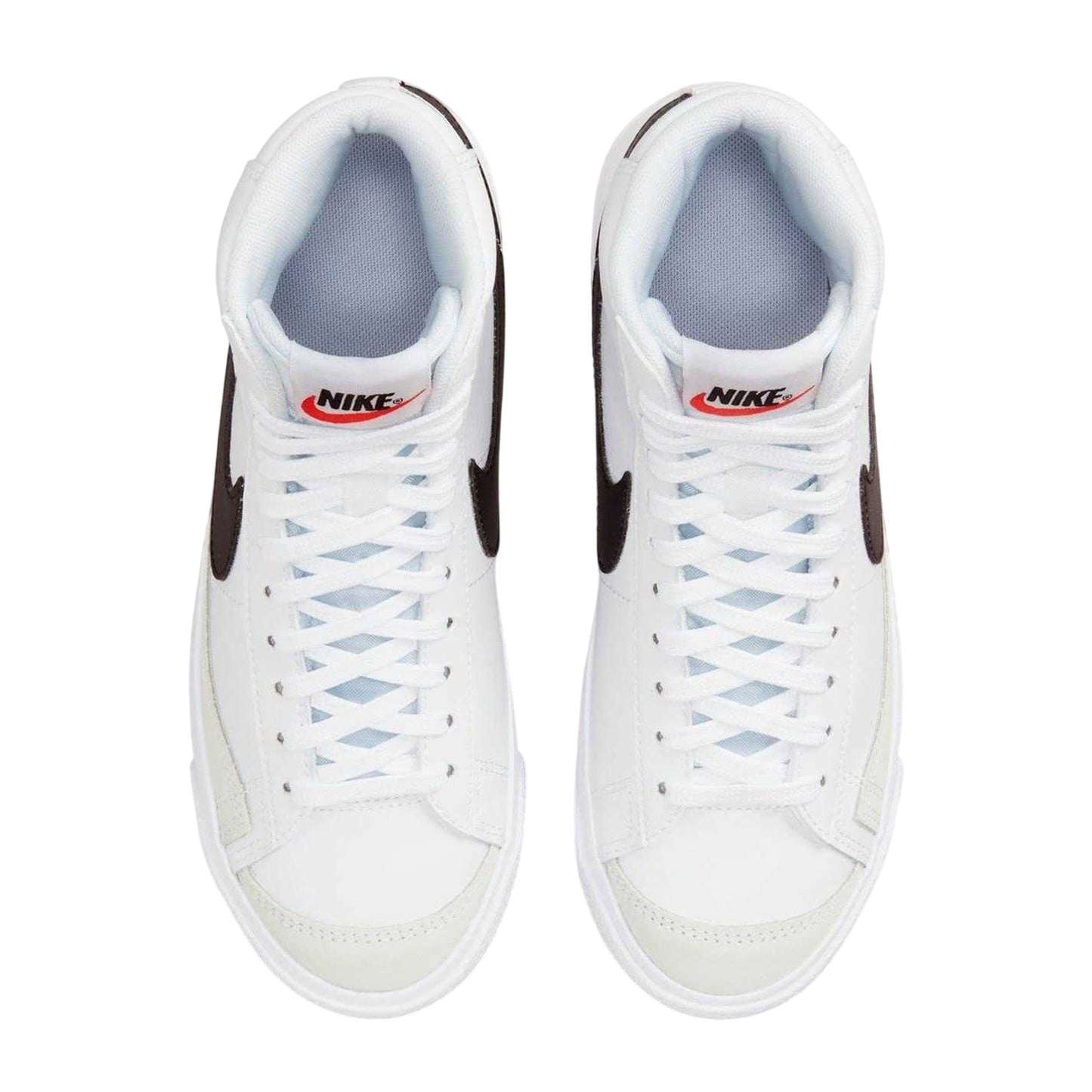 White-Black - Lifestyle - Nike Childrens-Kids Blazer 77 Leather High Top Trainers