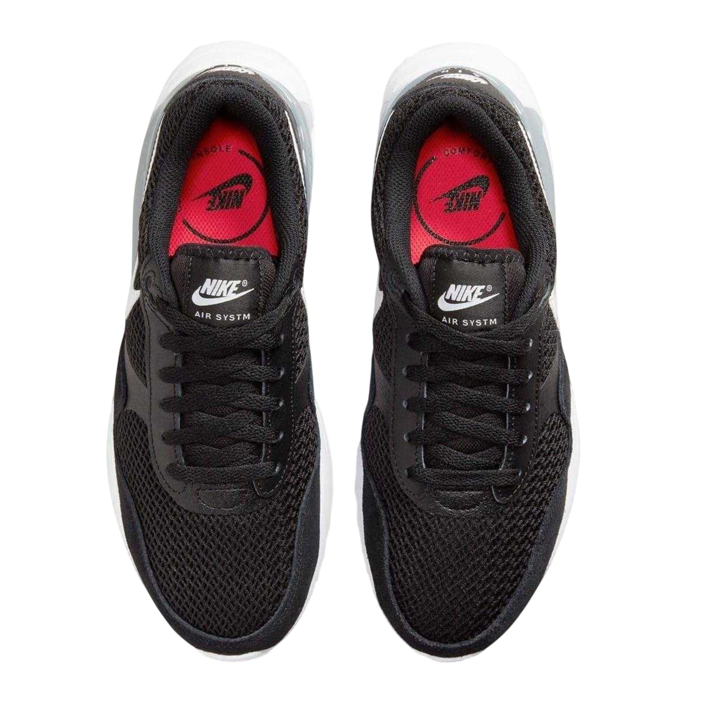 Black-White - Lifestyle - Nike Womens-Ladies Air Max Systm Mesh Trainers