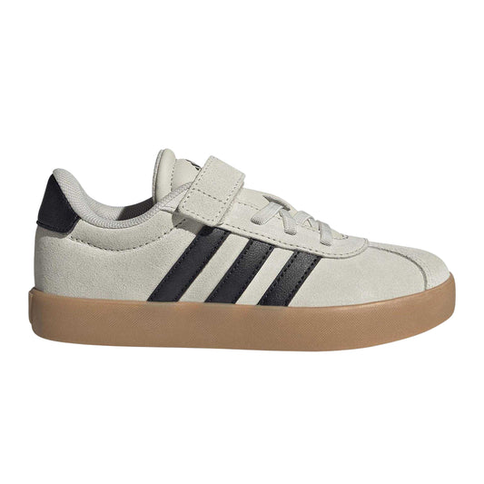 Alumina - Front - Adidas Childrens-Kids VL Court 3.0 Suede Trainers