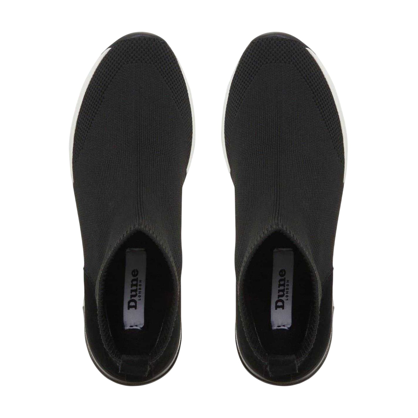Black - Lifestyle - Dune London Womens-Ladies Engel Suede Wedge Trainers