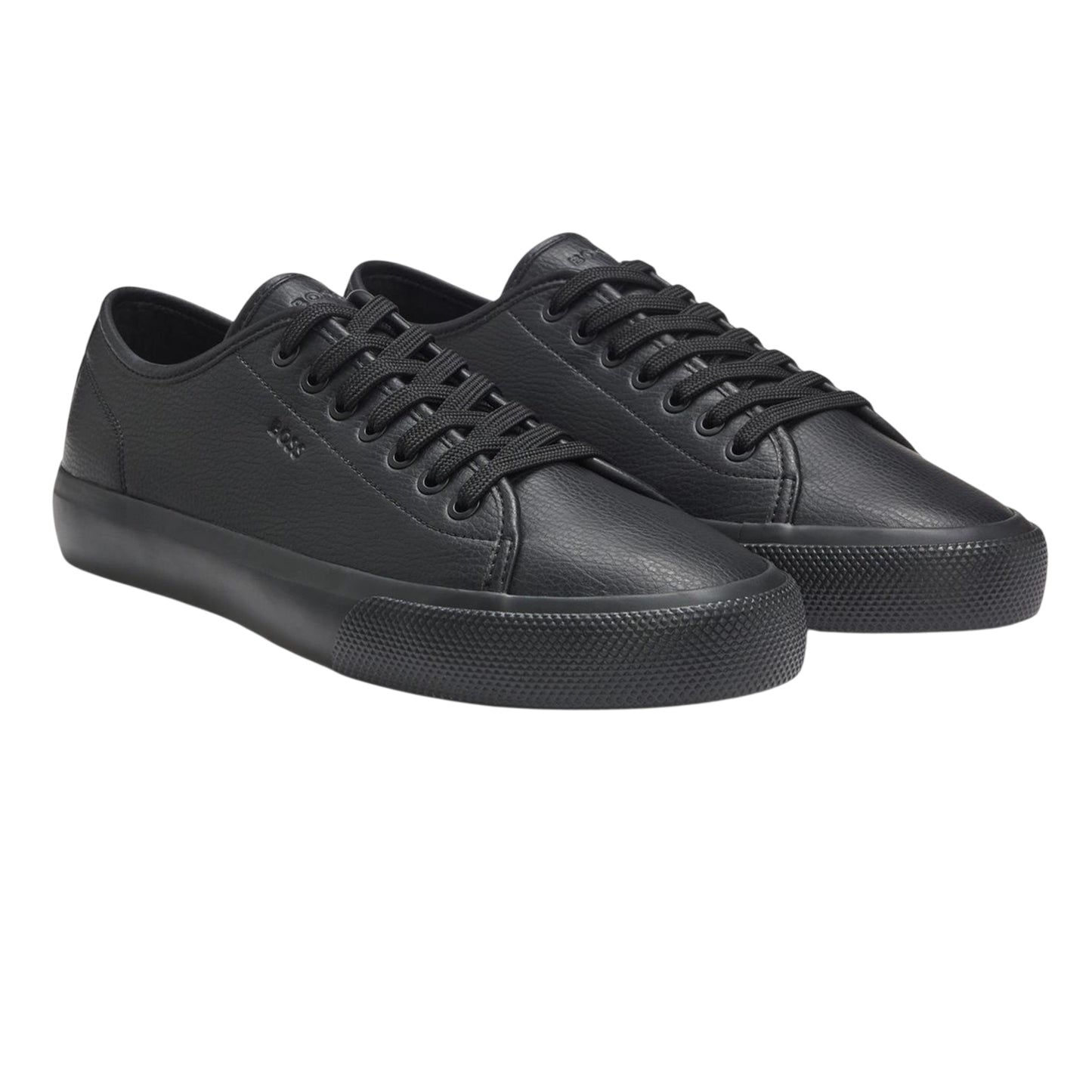 Black - Lifestyle - Boss Mens Profile Leather Low Sport Trainers