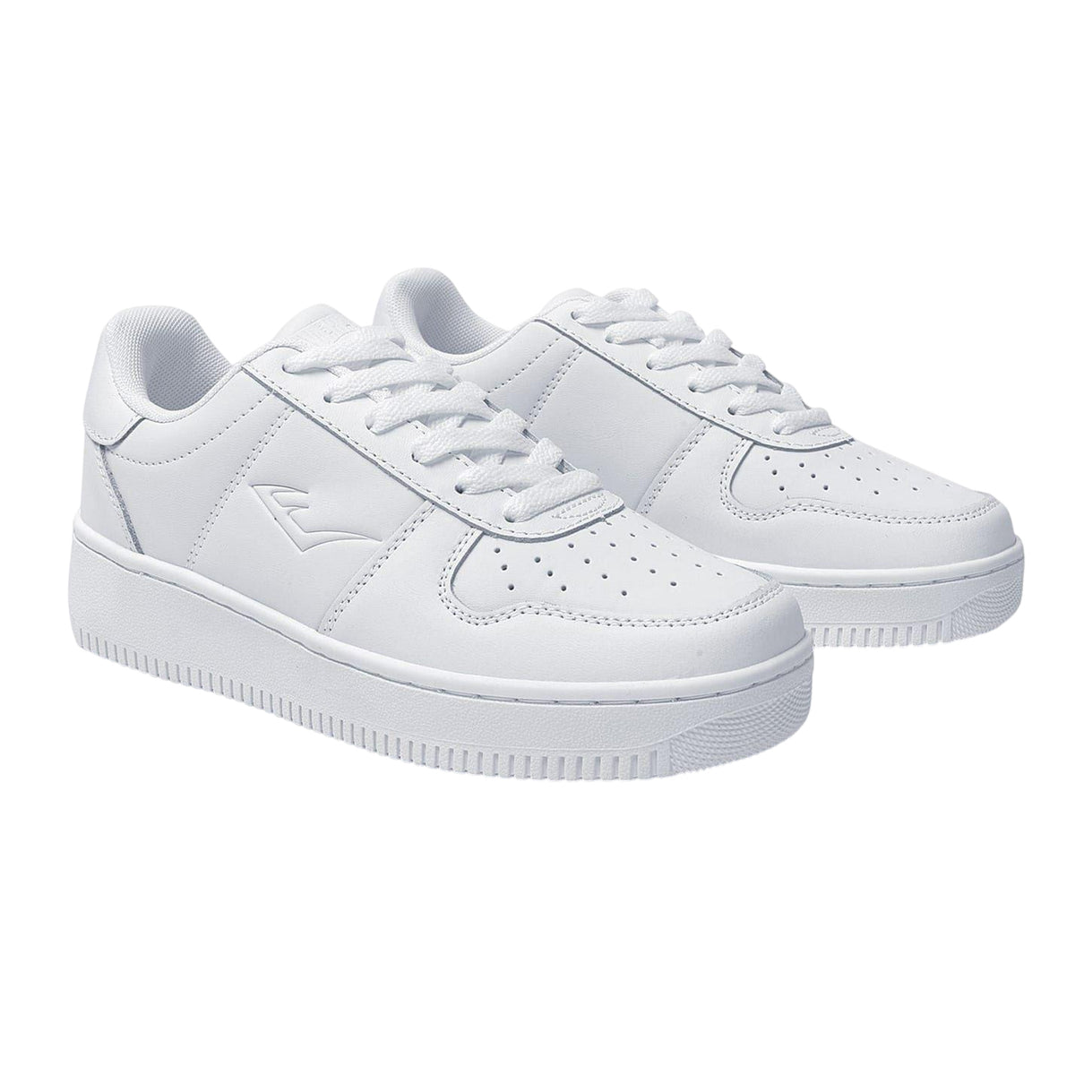 White - Lifestyle - Everlast Childrens-Kids Hanshi Action Leather Platform Trainers