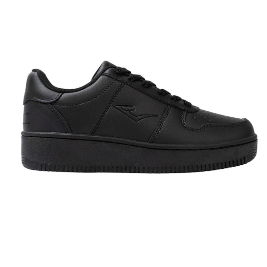 Black - Front - Everlast Childrens-Kids Hanshi Action Leather Platform Trainers