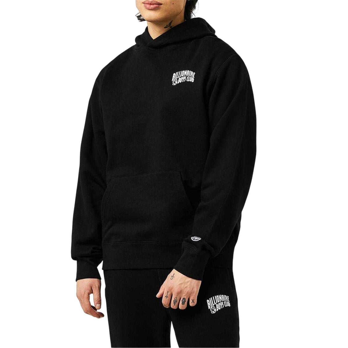 Black - Side - Billionaire Boys Club Mens Small Arch Logo Hoodie