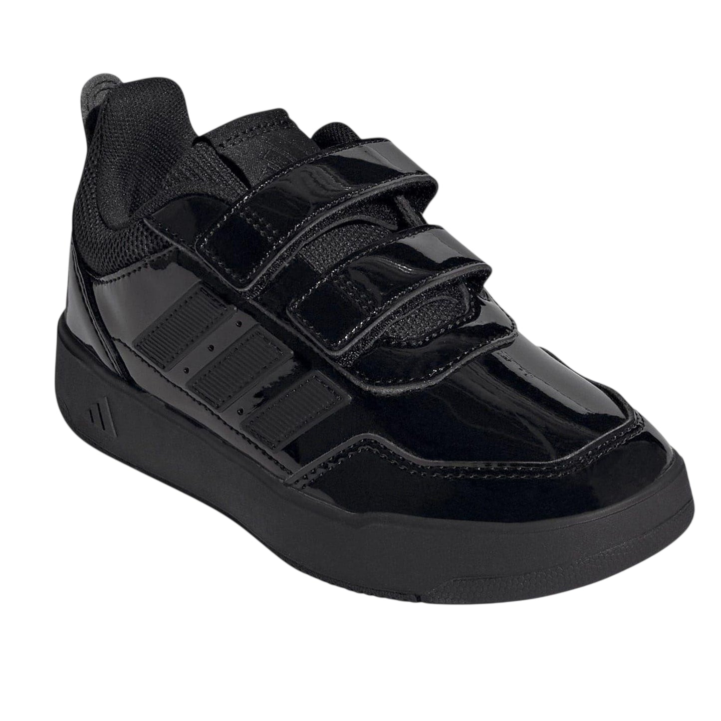 Black Patent - Lifestyle - Adidas Baby Girls Tensaur 3 Stripes Trainers