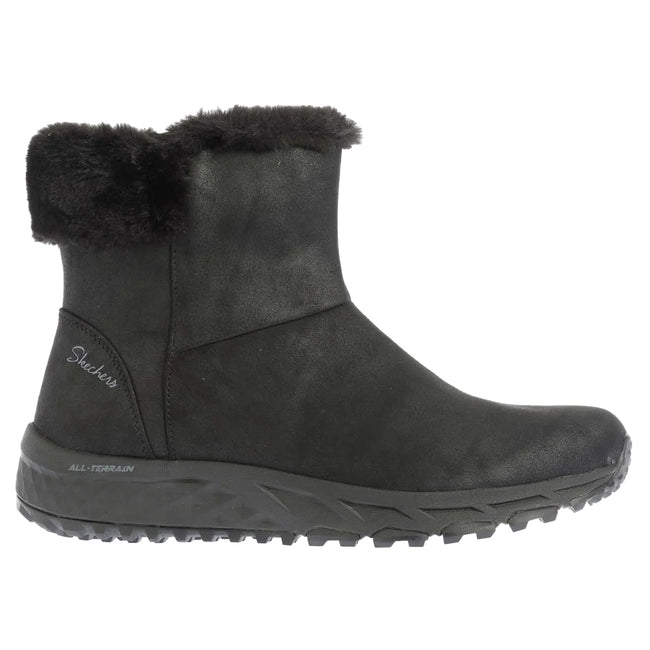 Black - Side - Skechers Womens-Ladies Escape Plan - Cozy Collab Boots